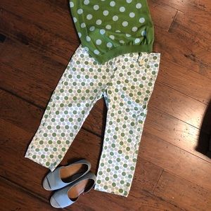 Boden Polka Dot Capri Pants